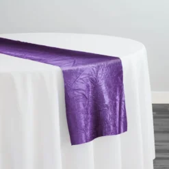 Crush Satin (Bichon) Table Runner in Plum 555