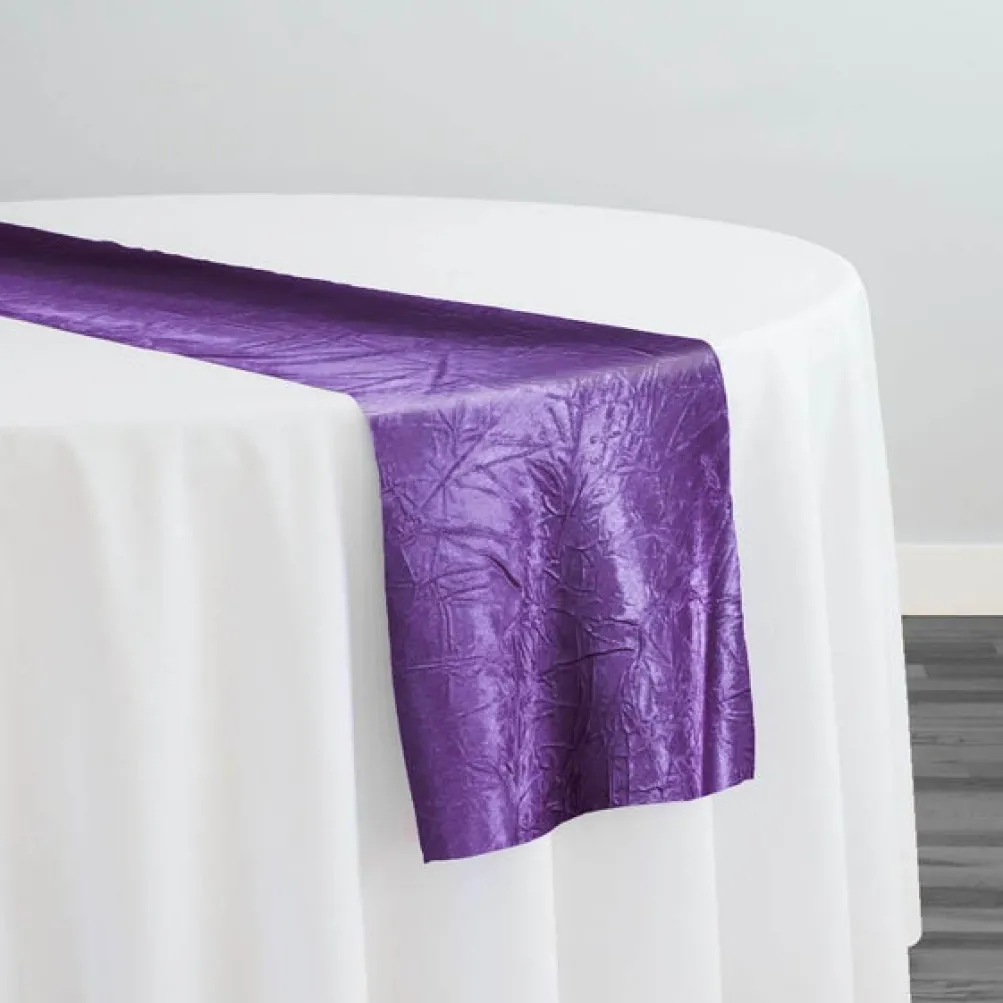 Crush Satin (Bichon) Table Runner in Plum 555