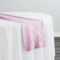 Crush Satin (Bichon) Table Runner in Pink 156