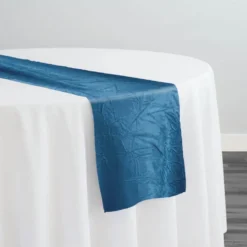 Crush Satin (Bichon) Table Runner in Peacock 777