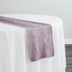 Crush Satin (Bichon) Table Runner in Mauve 055