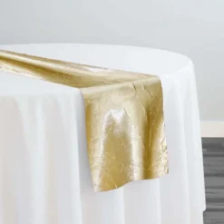 Crush Satin (Bichon) Table Runner in Gold 902