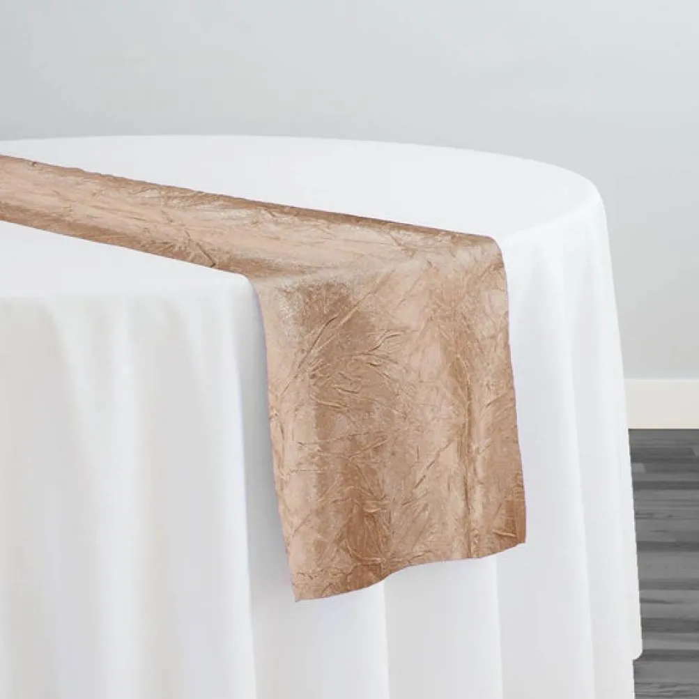 Crush Satin (Bichon) Table Runner in Capuccino 47