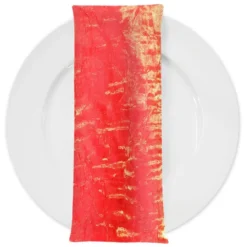 Crush Shimmer (Galaxy) Table Napkin in Tangerine