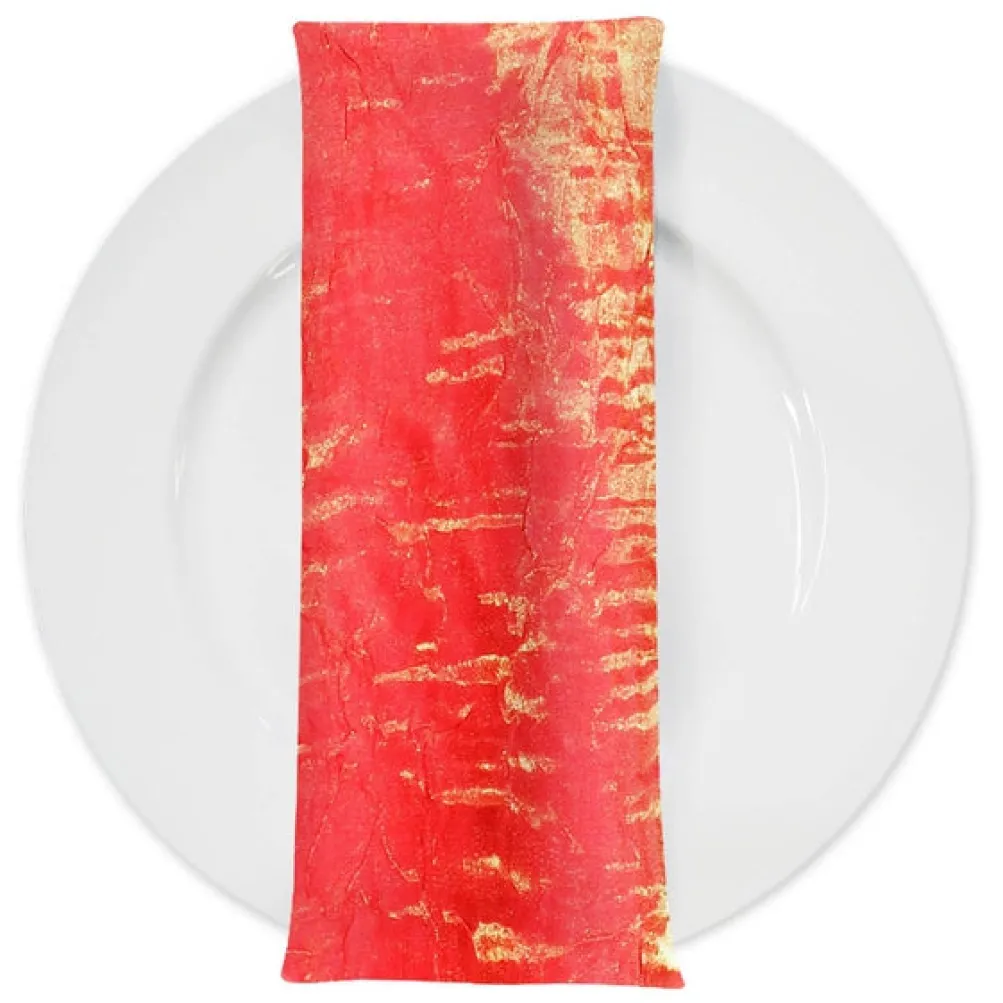 Crush Shimmer (Galaxy) Table Napkin in Tangerine