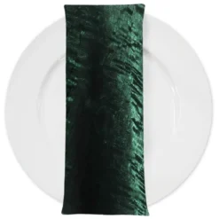 Crush Shimmer (Galaxy) Table Napkin in Hunter Green 29