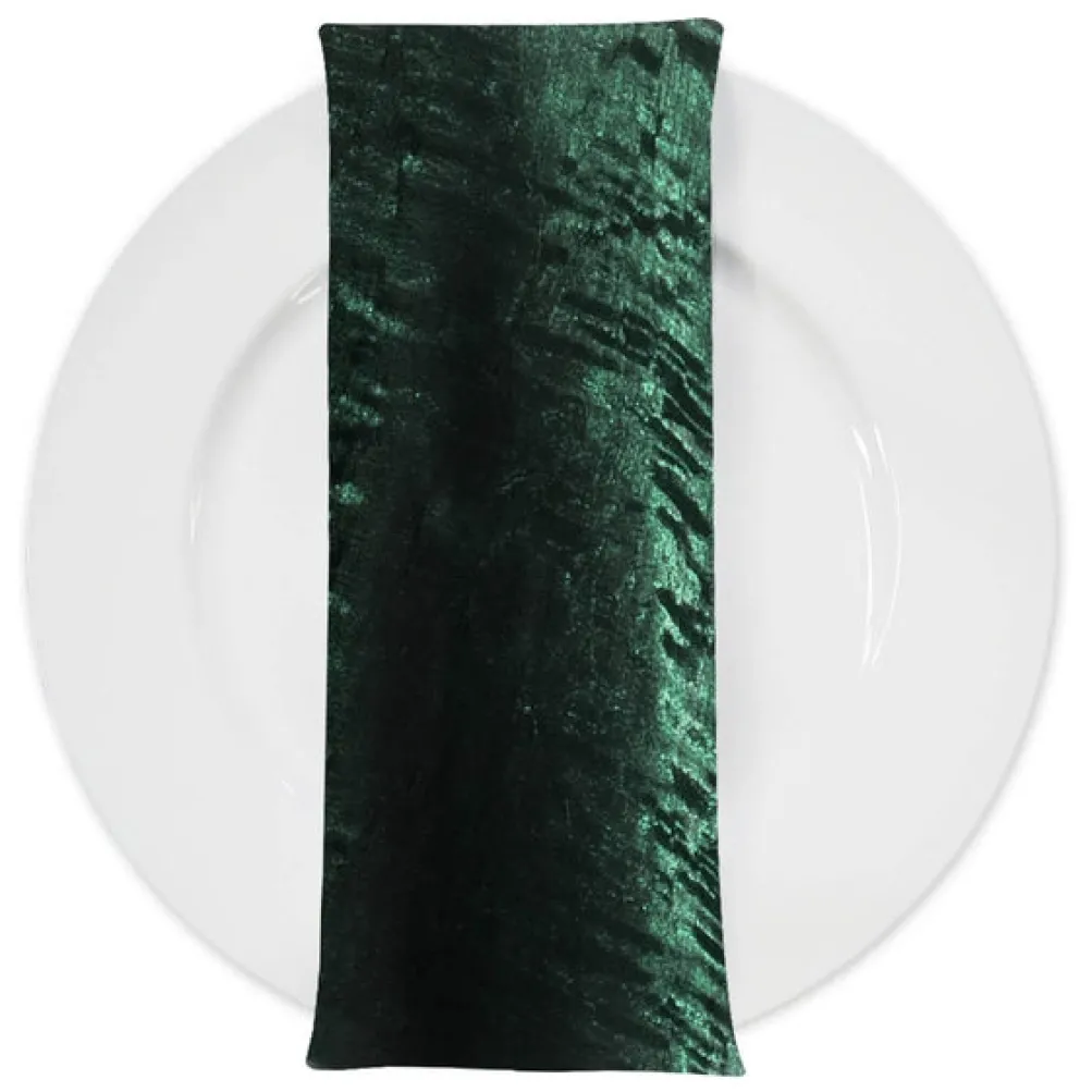 Crush Shimmer (Galaxy) Table Napkin in Hunter Green 29