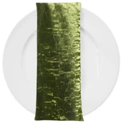 Crush Shimmer (Galaxy) Table Napkin in Moss 15