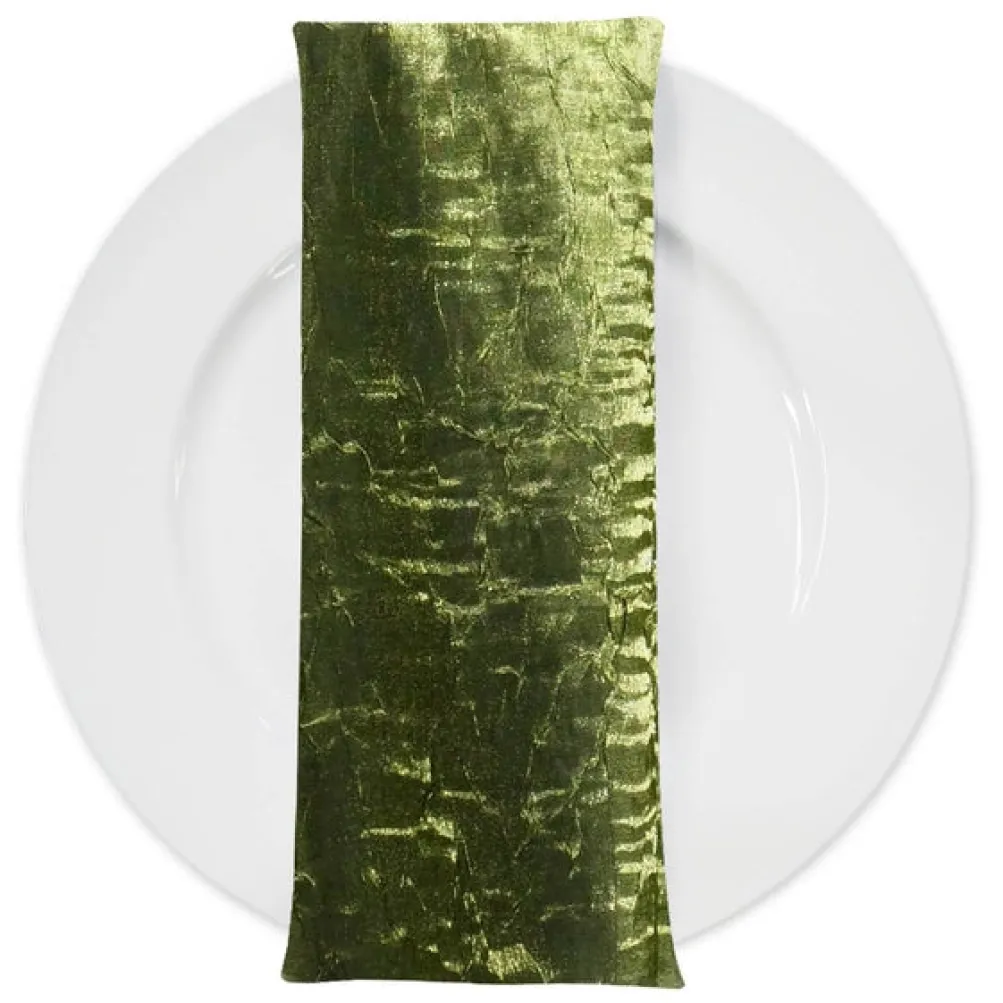 Crush Shimmer (Galaxy) Table Napkin in Moss 15