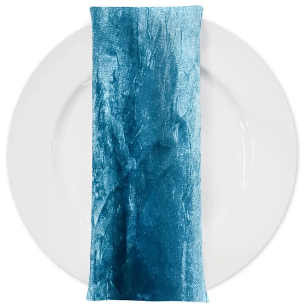 Crush Shimmer (Galaxy) Table Napkin in Turquoise 12