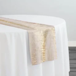 Crush Shimmer (Galaxy) Table Runner in Ivory 18