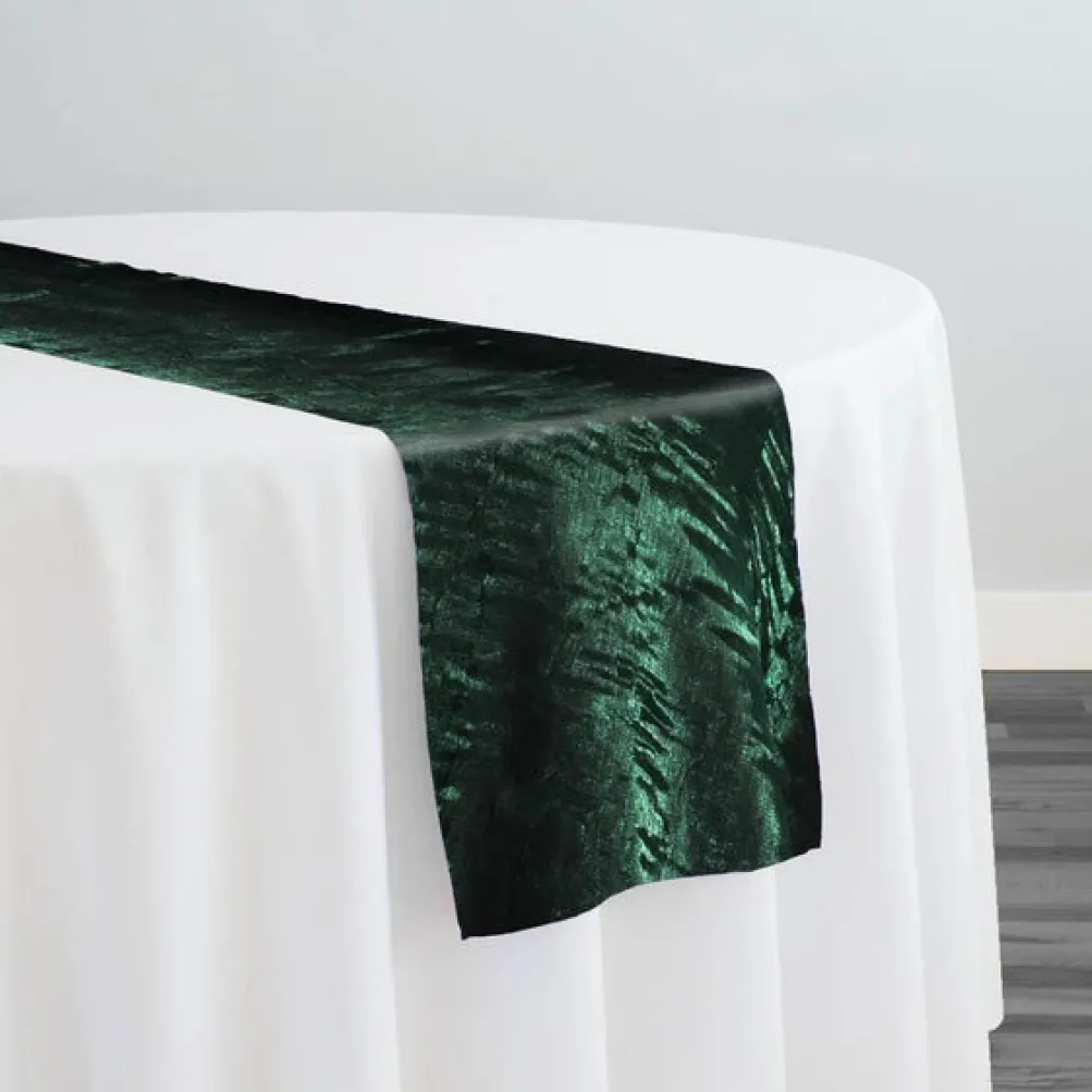 Crush Shimmer (Galaxy) Table Runner in Hunter Green 29