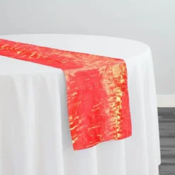 Crush Shimmer (Galaxy) Table Runner in Tangerine