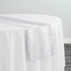 Crush Shimmer (Galaxy) Table Runner in White 16