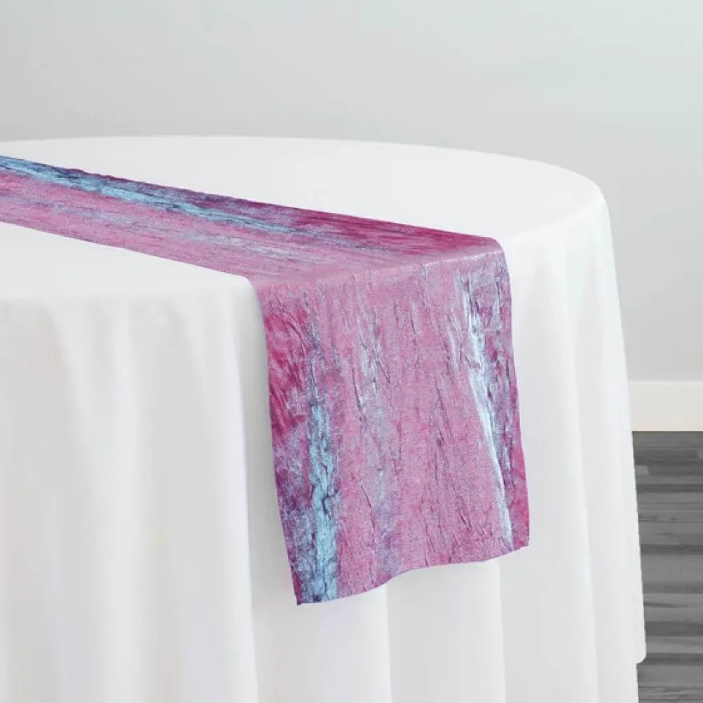 Crush Shimmer (Galaxy) Table Runner in Steel Turquoise 19