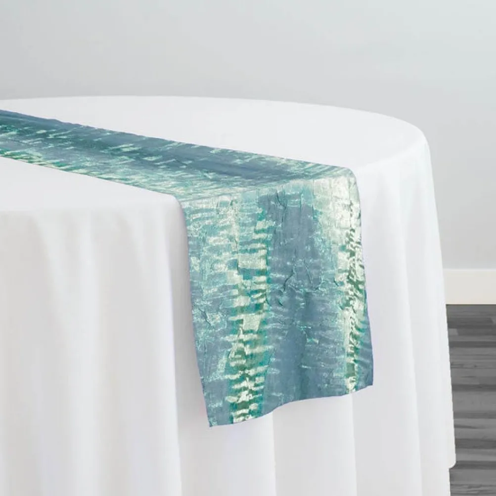 Crush Shimmer (Galaxy) Table Runner in New Aqua 35