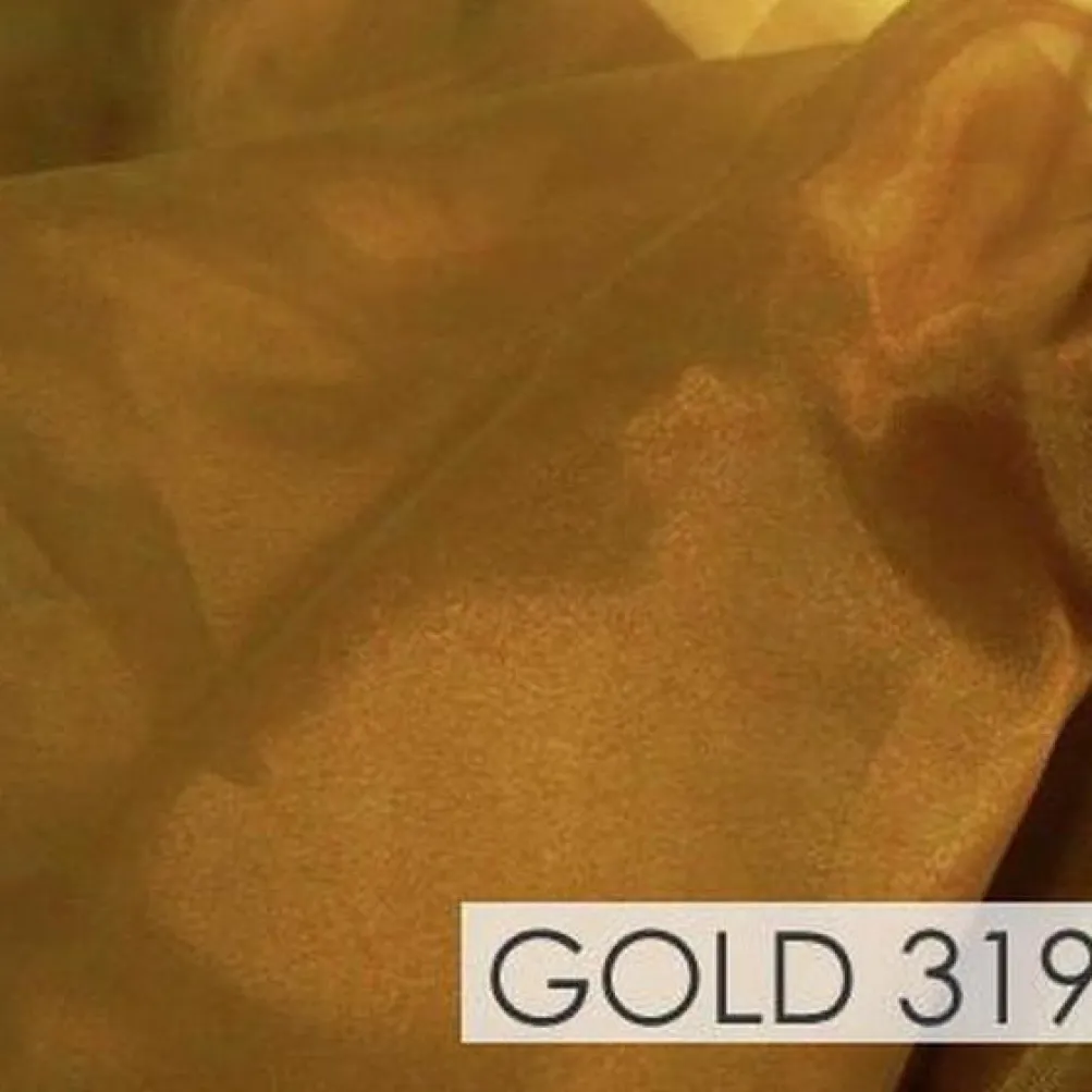 Crystal Organza Drapery Panels (58" Wide) / 64 Colors