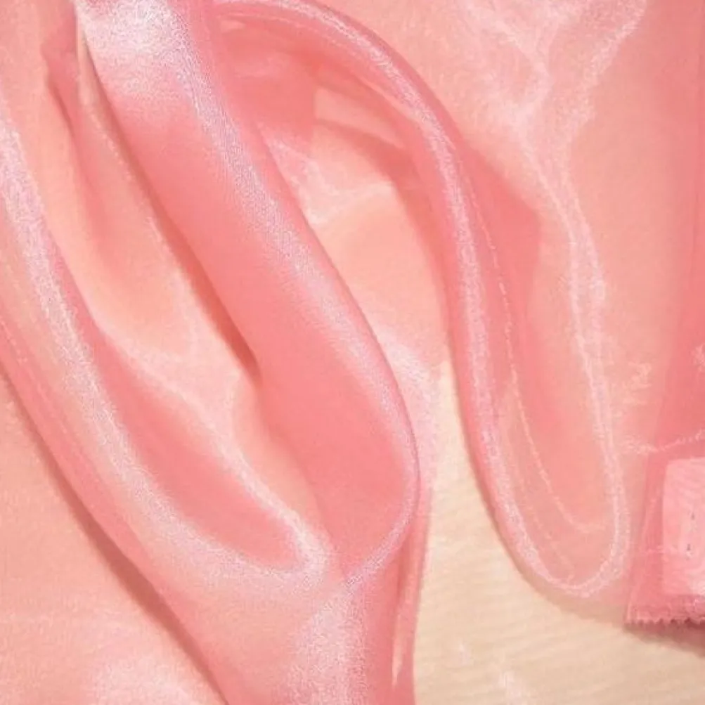 Crystal Organza Table Linen in Coral L 500