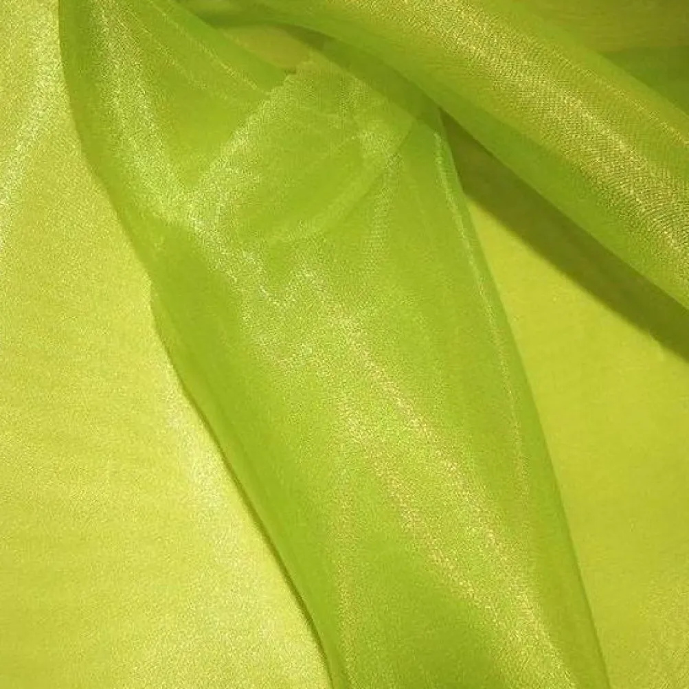 Crystal Organza Table Linen in Lime 314