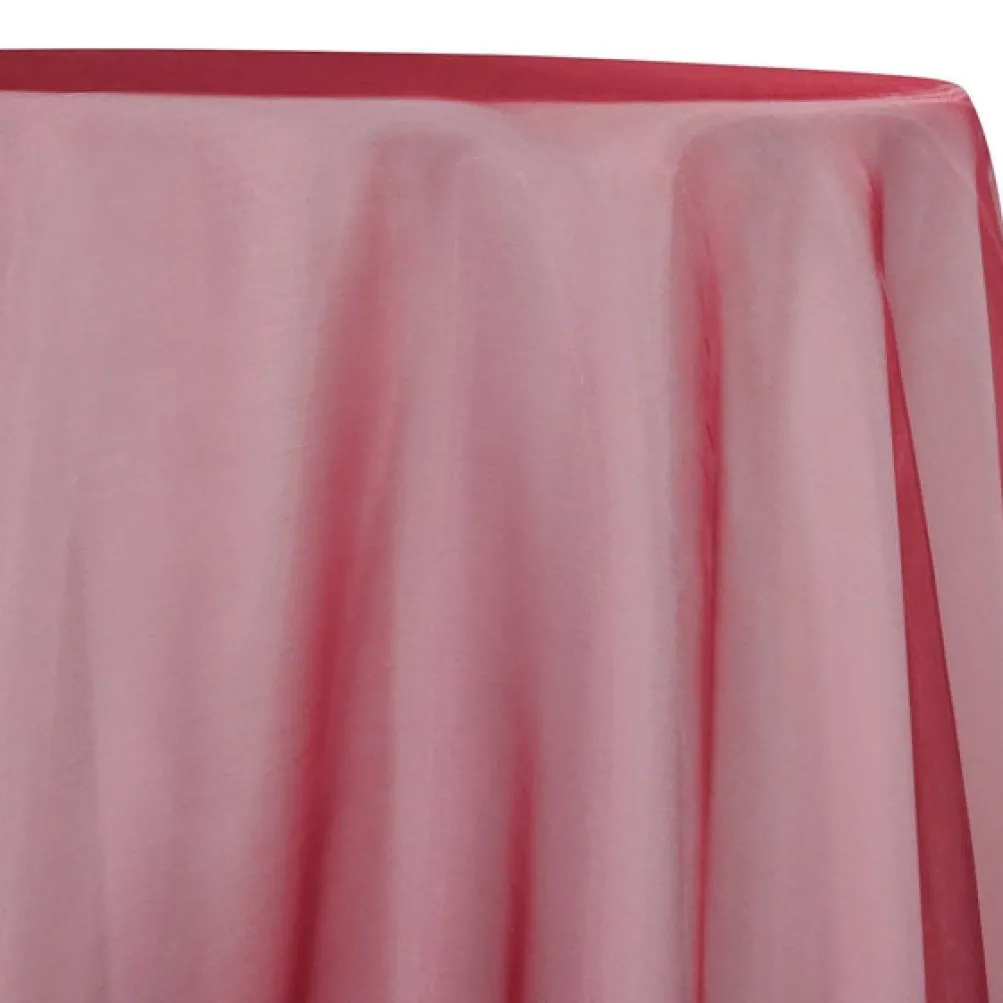 Crystal Organza Table Linen in Burgundy 532