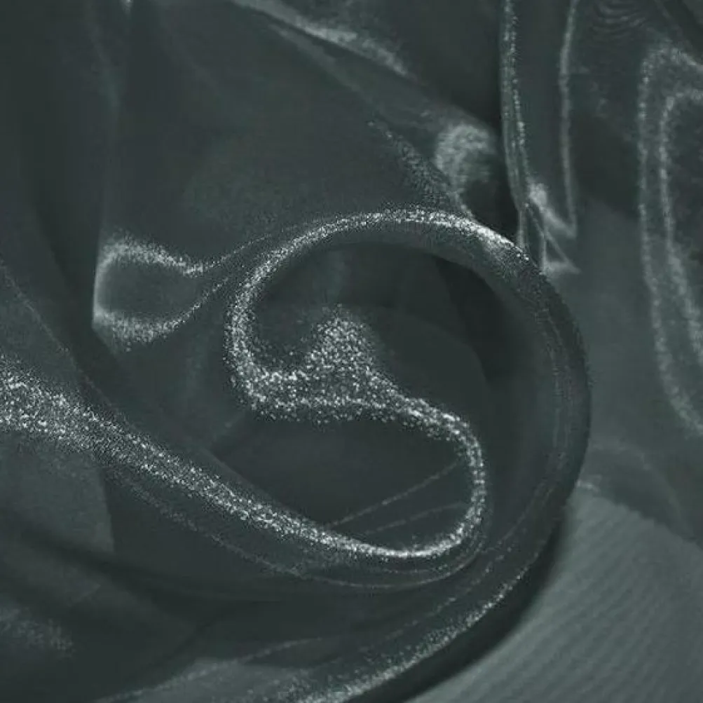 Crystal Organza Table Linen in Charcoal 765