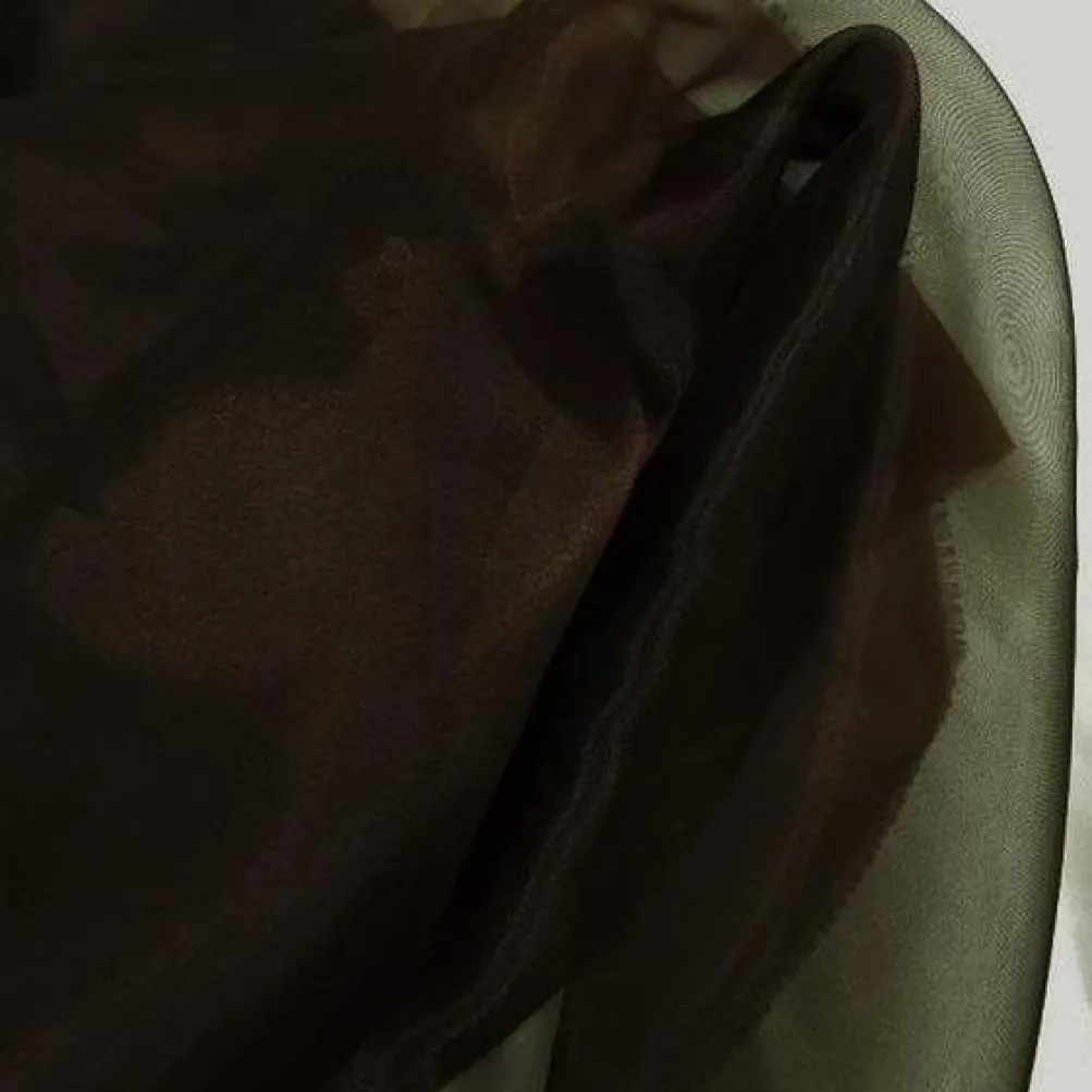 Crystal Organza Table Linen in Chocolate 383