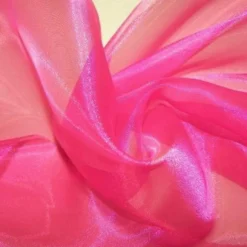 Crystal Organza Table Linen in Fuchsia 915