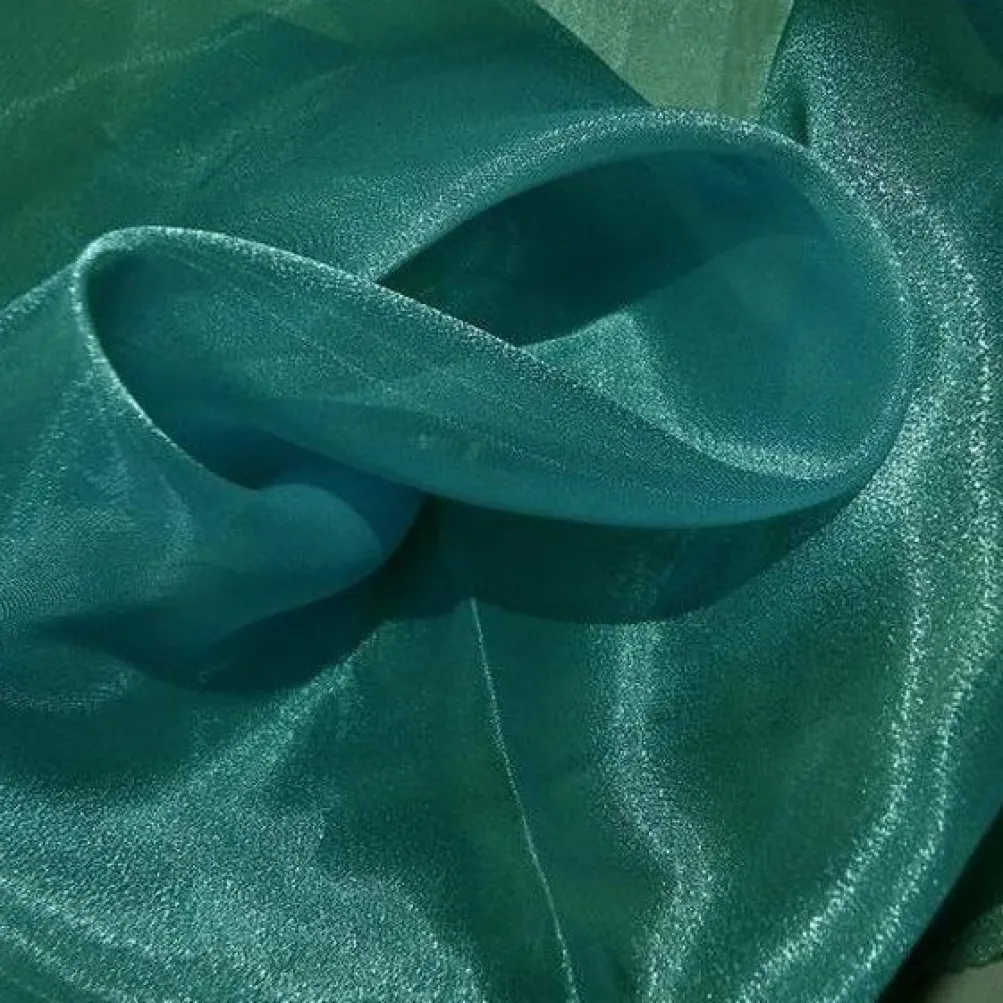 Crystal Organza Table Linen in Jade 390