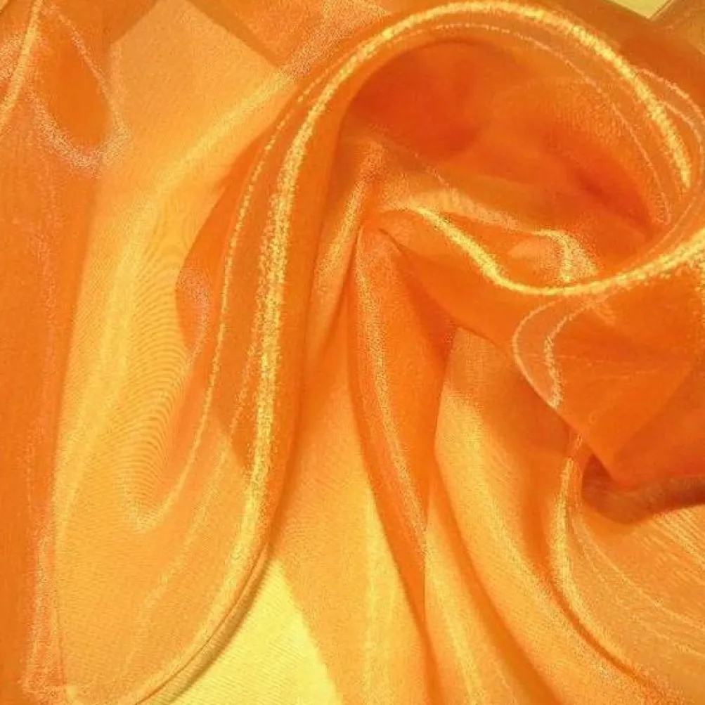 Crystal Organza Table Linen in Orange L 914