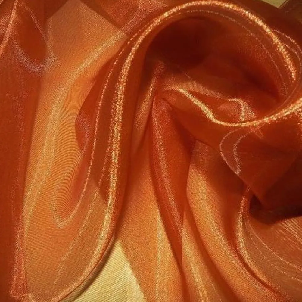 Crystal Organza Table Runner in Rust 035