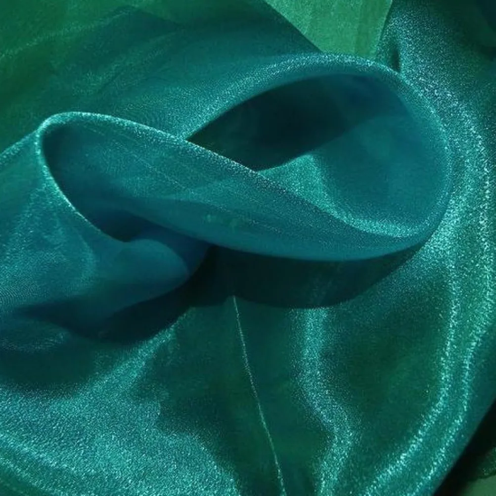 Crystal Organza Table Runner in Teal 952