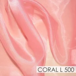 Crystal Organza Table Runner in Coral L 500