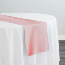 Crystal Organza Table Runner in Coral L 500