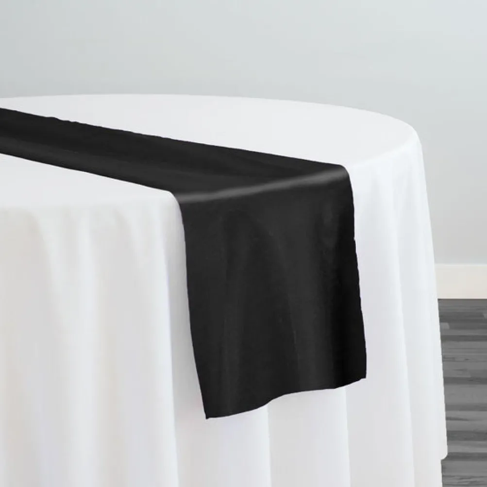 Crystal Organza Table Runner in Black