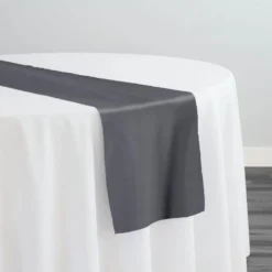Crystal Organza Table Runner in Charcoal 765