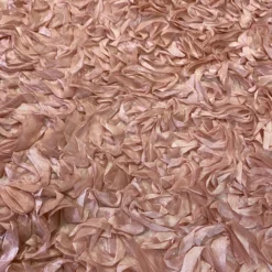 Curly Satin Table Linen In Blush
