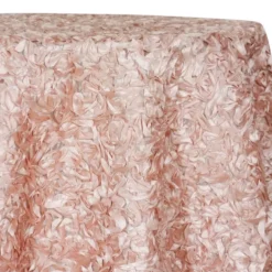 Curly Satin Table Linen In Blush