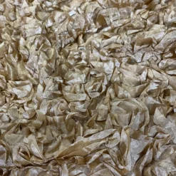 Curly Satin Table Linen In Champagne