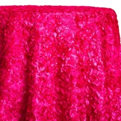 Curly Satin Table Linen In Fuchsia
