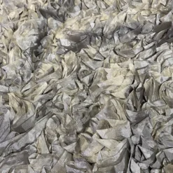 Curly Satin Table Linen In Silver