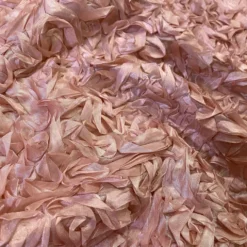 Curly Satin Table Runner in Dusty Rose