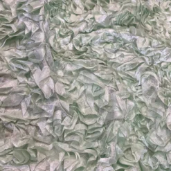 Curly Satin Table Runner in Mint