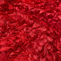Curly Satin Table Runner in Red