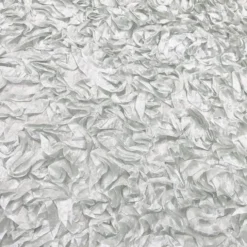 Curly Satin Table Runner in White
