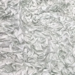 Curly Satin Table Runner in White