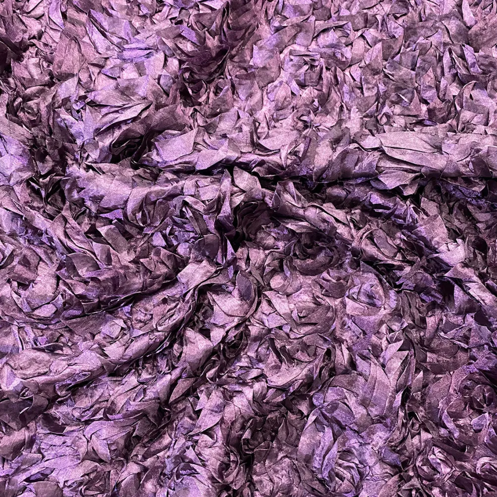 Curly Satin (w/ Poly Lining) Table Napkin in Mauve