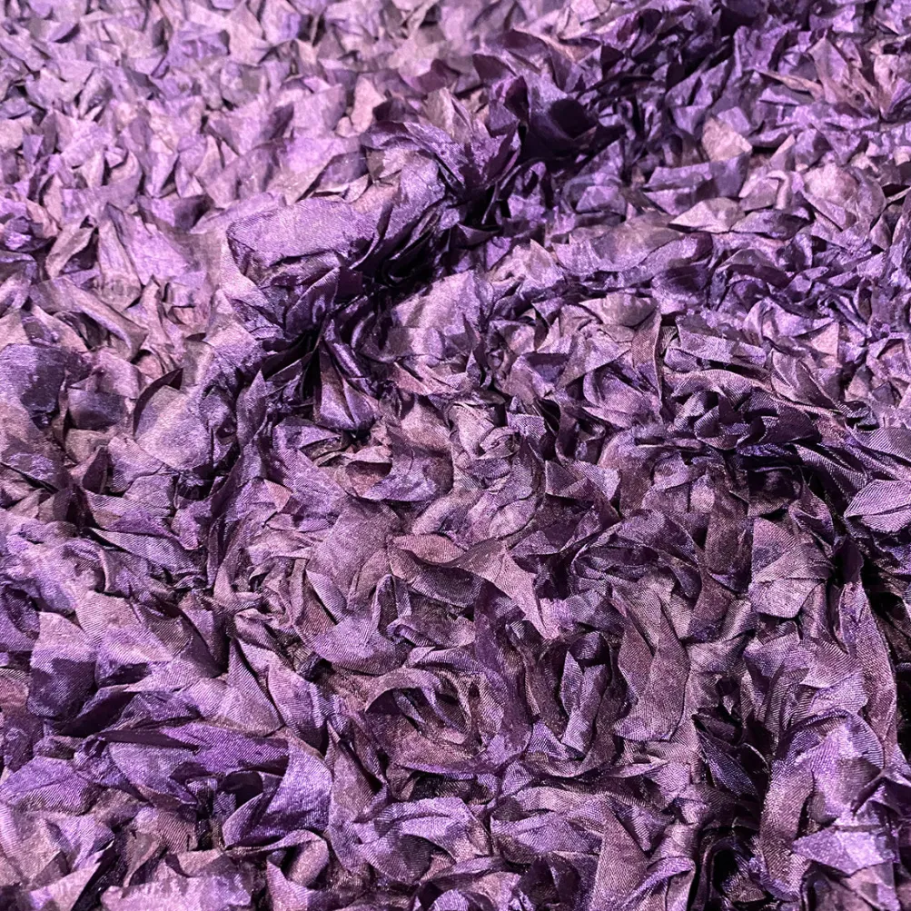 Curly Satin (w/ Poly Lining) Table Napkin in Plum