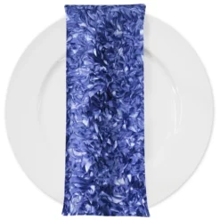 Curly Satin (w/ Poly Lining) Table Napkin in Royal