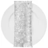Curly Satin (w/ Poly Lining) Table Napkin in White