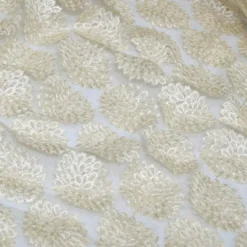 Dahlia Sequins Table Linen in Ivory